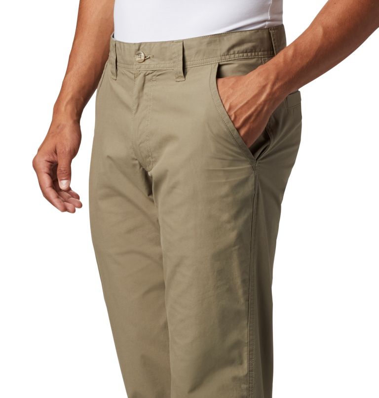 Thumbnail: Men’s Washed Out Casual Trousers, Color: Sage, image 3