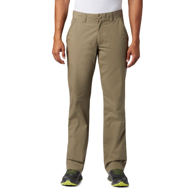 Thumbnail: Men’s Washed Out Casual Trousers, Color: Sage, image 1