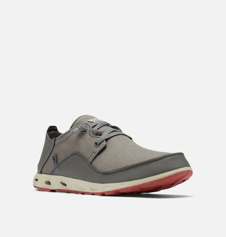 Thumbnail: Men’s Bahama Vent Relaxed PFG Shoe, Color: City Grey, Vintage Red, image 2