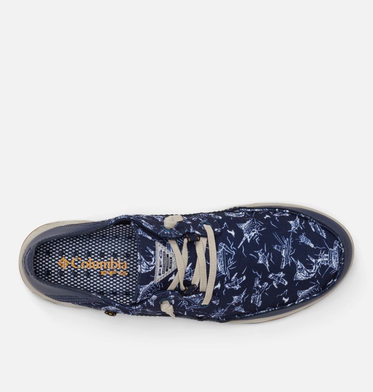 Men’s Bahama Vent Relaxed PFG Shoe - Wide, Color: Collegiate Navy, Mango, image 3