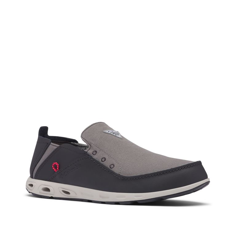 Men's PFG Bahama Vent Shoe, Color: Titanium MHW, Bright Red, image 2