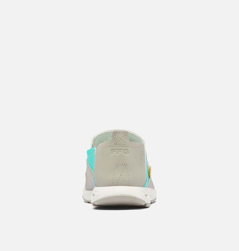 Men's PFG Bahama Vent Shoe, Color: Cloud Grey, Electric Turquoise, image 8