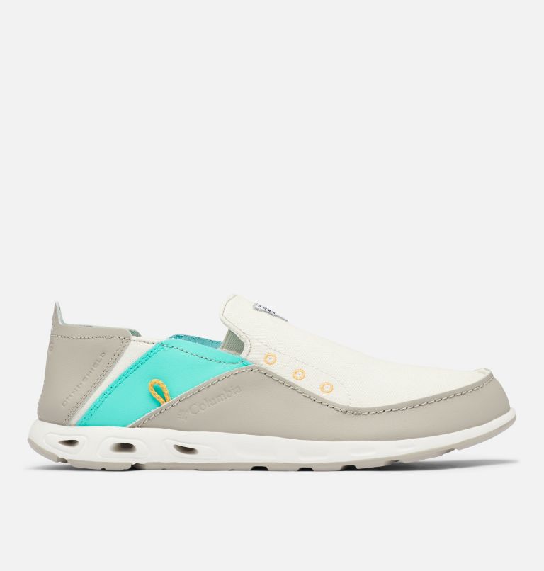 Men’s PFG Bahama Vent Shoe, Color: Cloud Grey, Electric Turquoise, image 1
