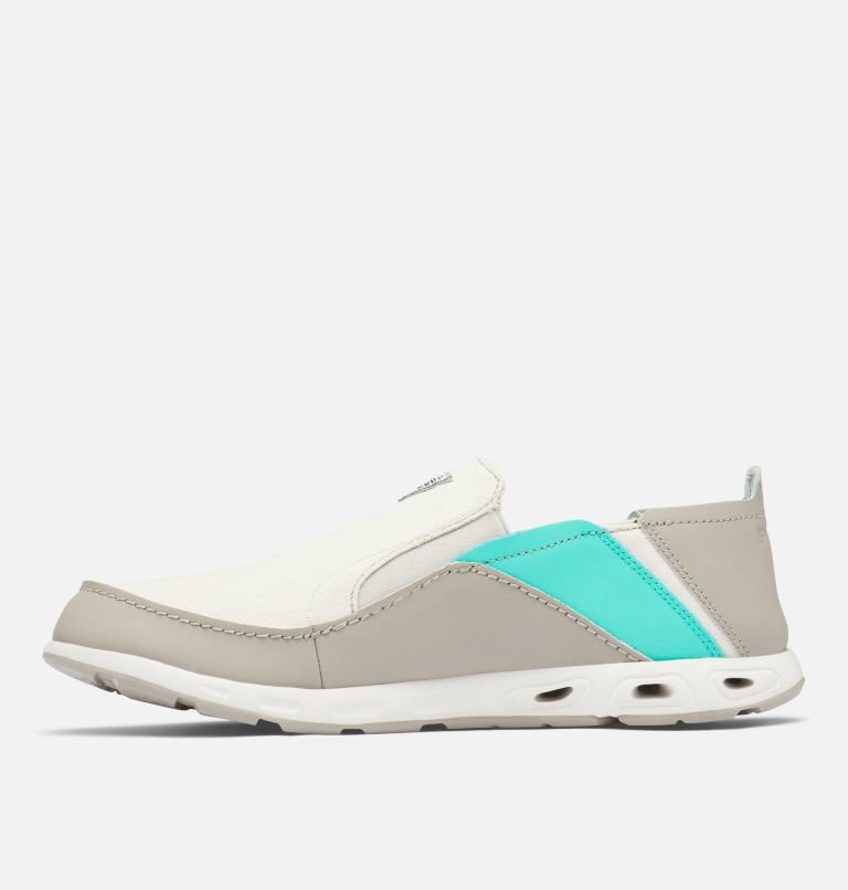 Men's PFG Bahama Vent Shoe, Color: Cloud Grey, Electric Turquoise, image 5