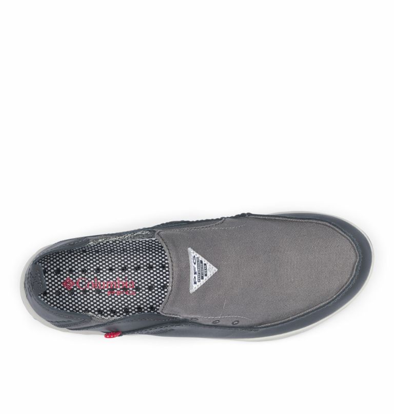 Thumbnail: Men's PFG Bahama Vent Shoe - Wide, Color: Titanium MHW, Bright Red, image 4