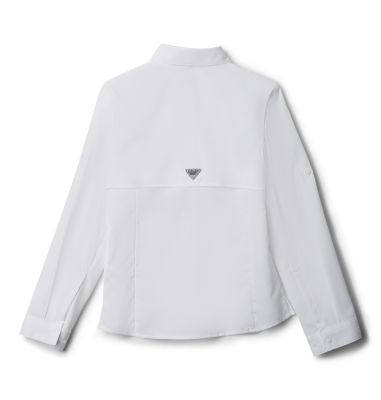 Columbia Girl S Pfg Tamiami Long Sleeve Vented Sun Shading Wicking Fishing Shirt
