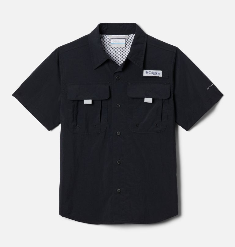 Boys’ PFG Bahama Short Sleeve Shirt, Color: Black