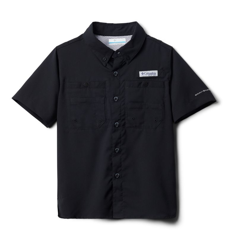 Boys’ PFG Tamiami Short Sleeve Shirt, Color: Black, image 1