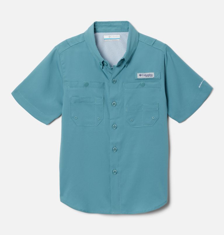 Thumbnail: Boys’ PFG Tamiami Short Sleeve Shirt, Color: Tranquil Teal, image 1