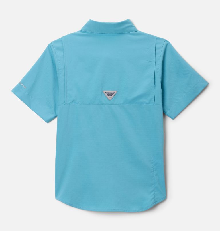 Boys’ PFG Tamiami Short Sleeve Shirt, Color: Vintage Blue, image 2