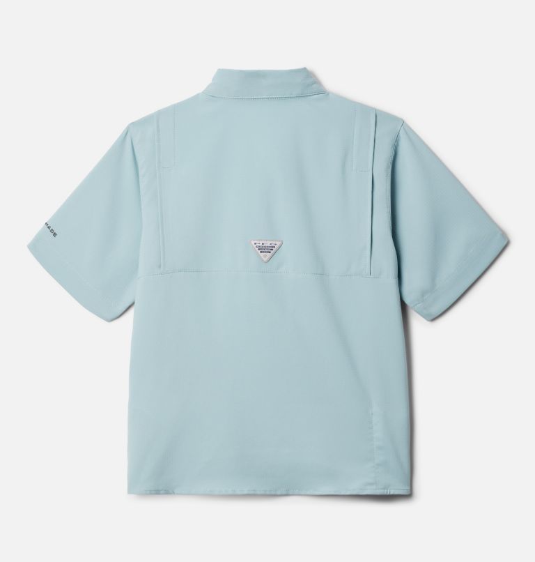 Boys’ PFG Tamiami Short Sleeve Shirt, Color: Crushed Blue, image 2