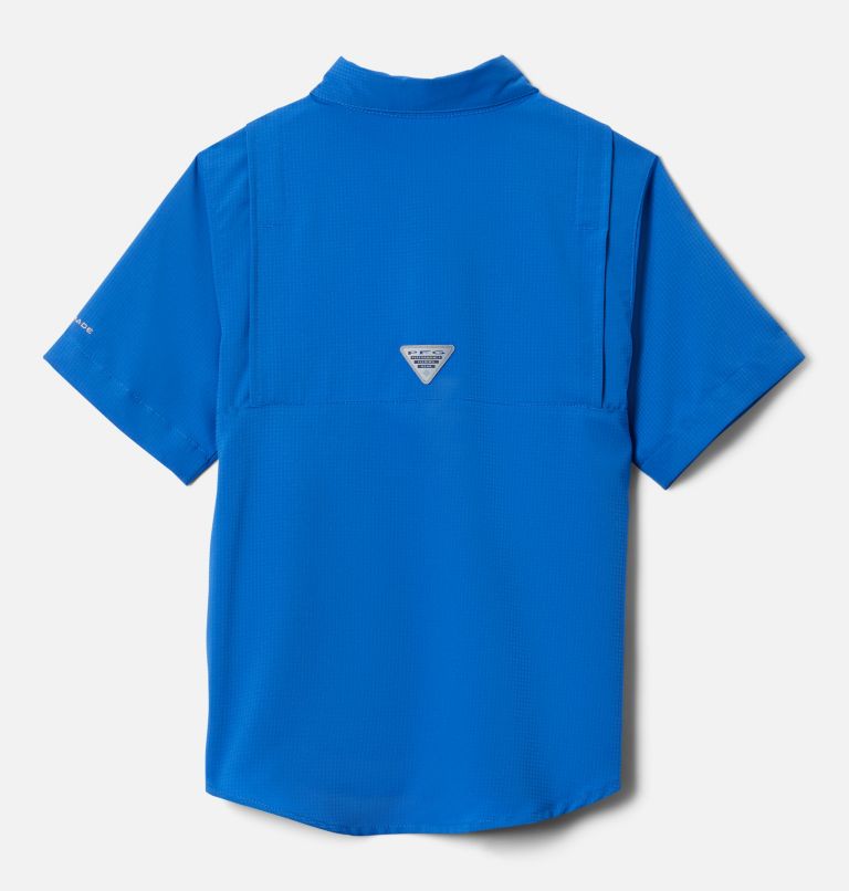 Boys’ PFG Tamiami Short Sleeve Shirt, Color: Vivid Blue, image 2