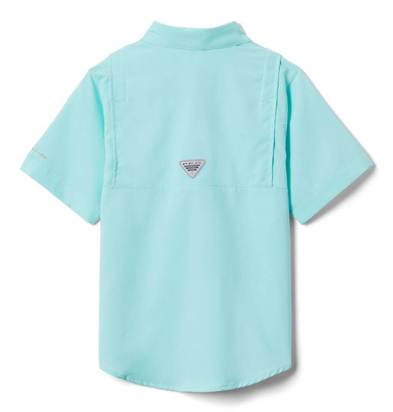 Boys’ PFG Tamiami Short Sleeve Shirt, Color: Gulf Stream, image 2