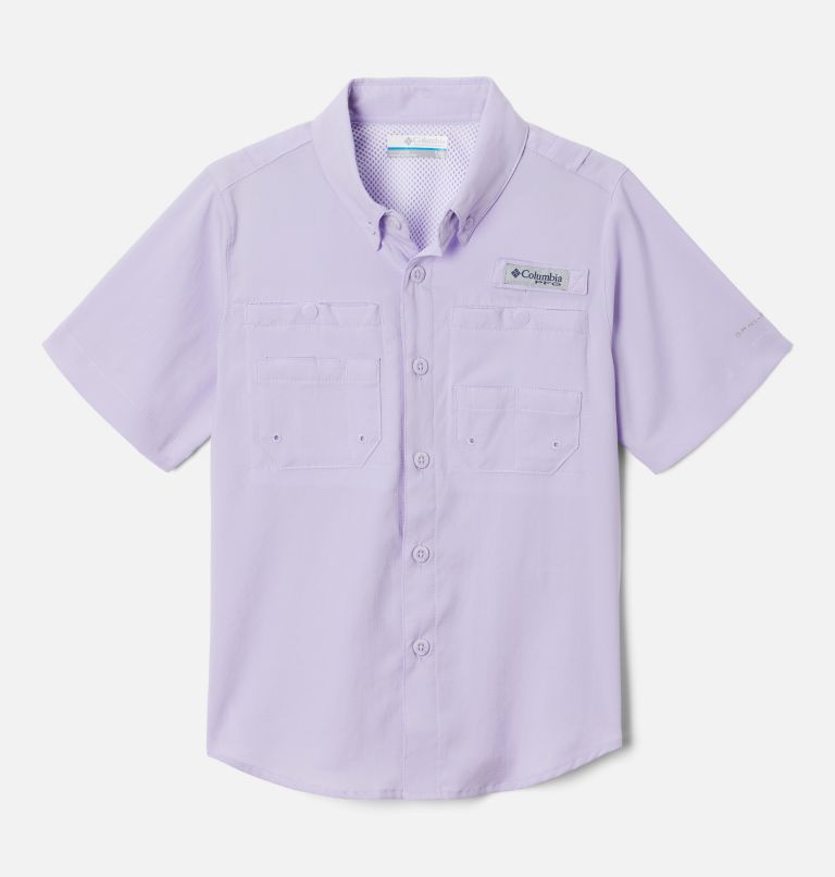 Thumbnail: Boys’ PFG Tamiami Short Sleeve Shirt, Color: Soft Violet, image 1
