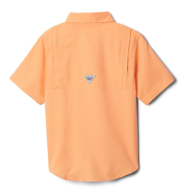Boys’ PFG Tamiami Short Sleeve Shirt, Color: Bright Nectar, image 2