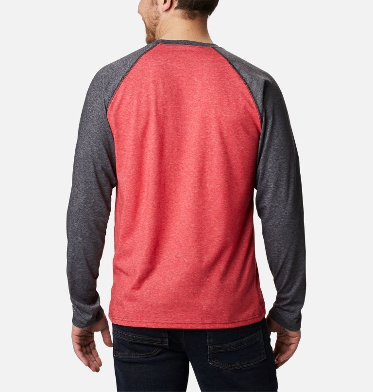Men’s Thistletown Park Raglan Shirt, Color: Mountain Red Heather, Black Heather, image 2