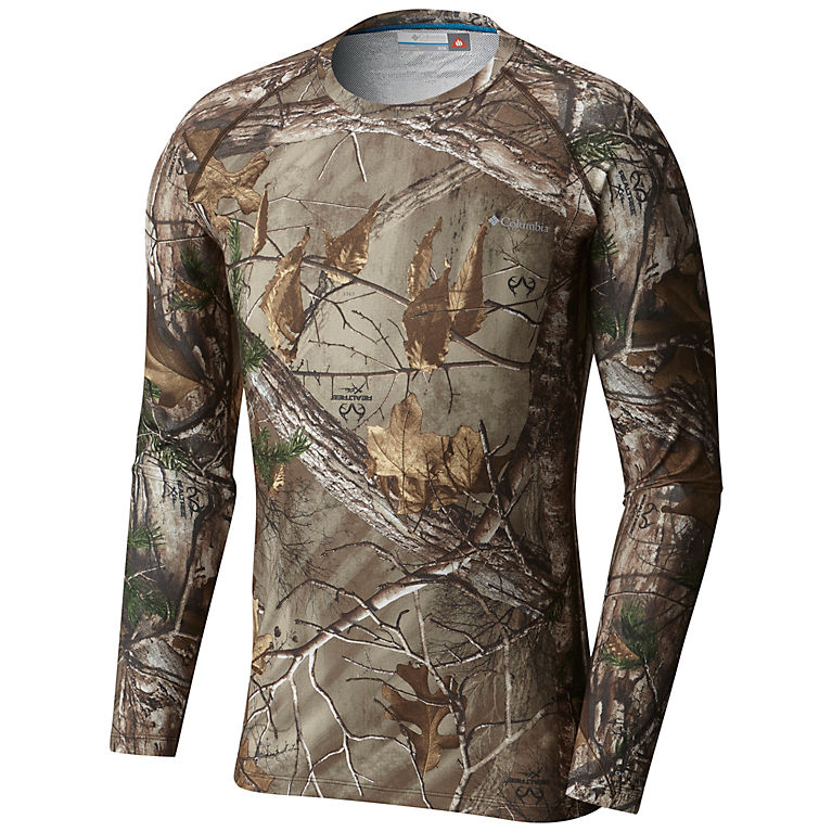 Realtree Mens Camo Fitted Baselayer Thermal Underwear Long Sleeve Top
