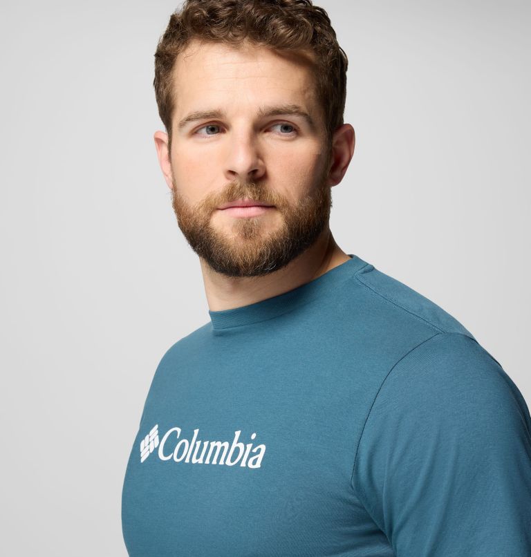 Men's CSC Basic Logo Short Sleeve, Color: Everblue, Gem Columbia 9in, image 5