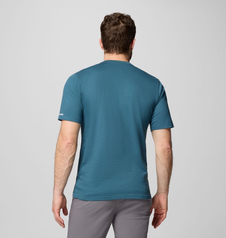 Men's CSC Basic Logo Short Sleeve, Color: Everblue, Gem Columbia 9in, image 3