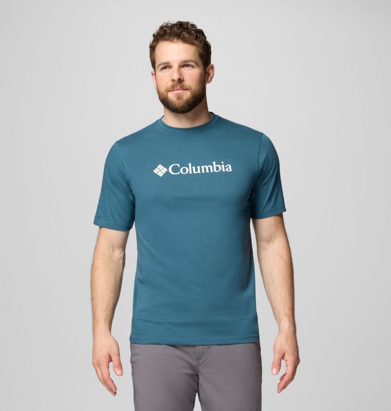 Men's CSC Basic Logo Short Sleeve, Color: Everblue, Gem Columbia 9in, image 1