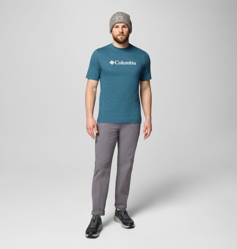Men's CSC Basic Logo Short Sleeve, Color: Everblue, Gem Columbia 9in, image 2