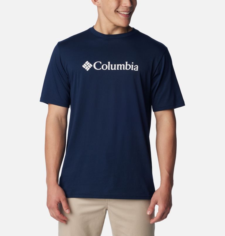 Chemise à manches courtes CSC Basic Logo pour homme, Color: Collegiate Navy, CSC Retro Logo, image 1