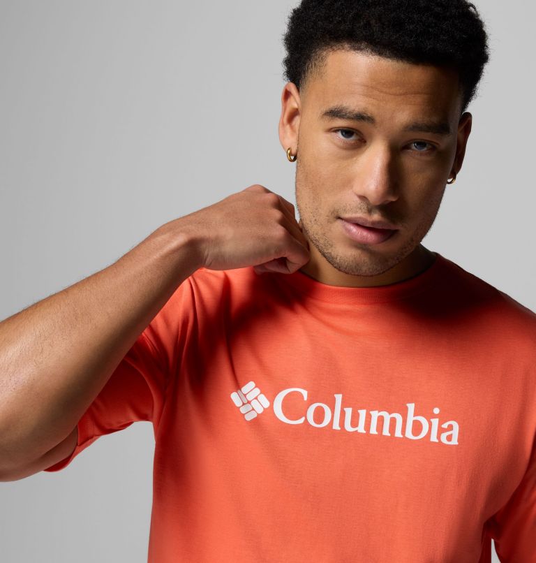 Men's CSC Basic Logo Short Sleeve, Color: Zing, Gem Columbia 9in, image 5