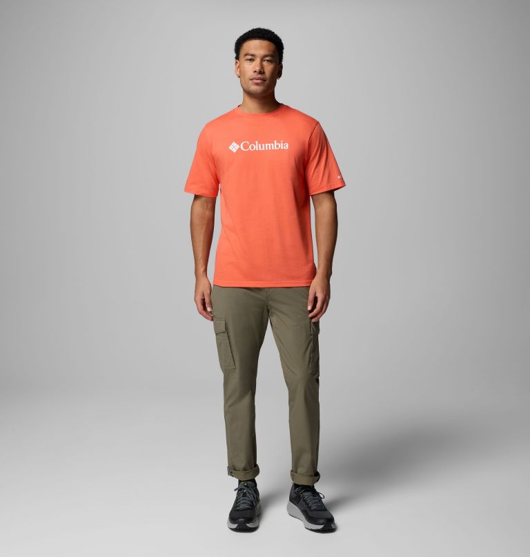 Men's CSC Basic Logo Short Sleeve, Color: Zing, Gem Columbia 9in, image 2