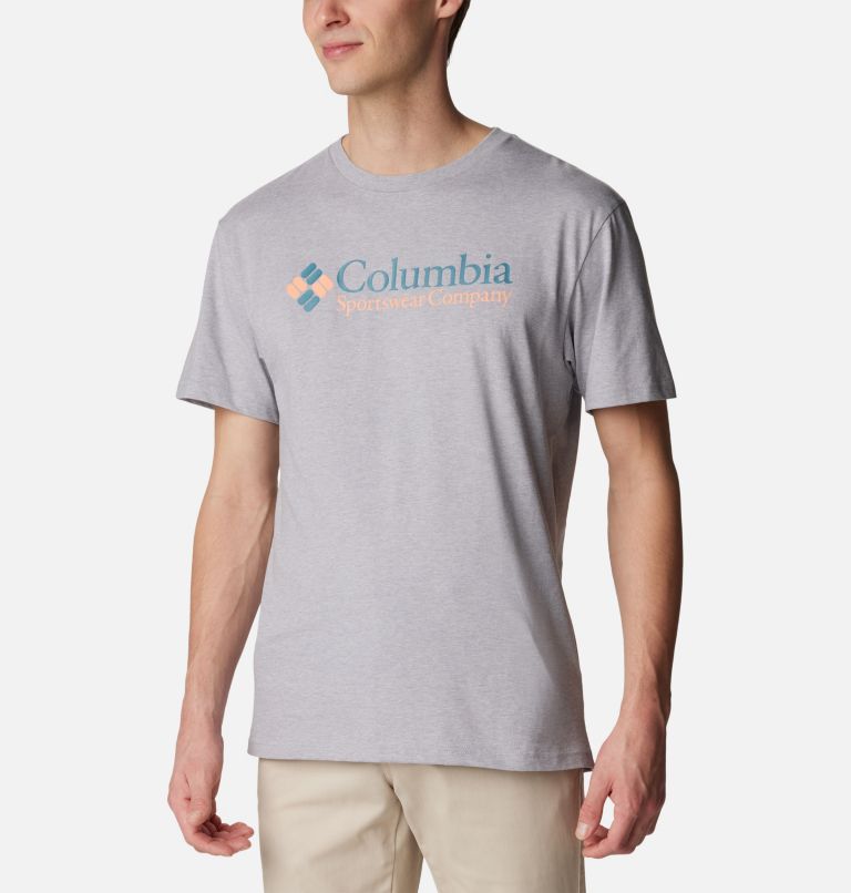 Men’s CSC Basic Logo T-Shirt, Color: Columbia Grey Heather, CSC Retro Logo, image 5