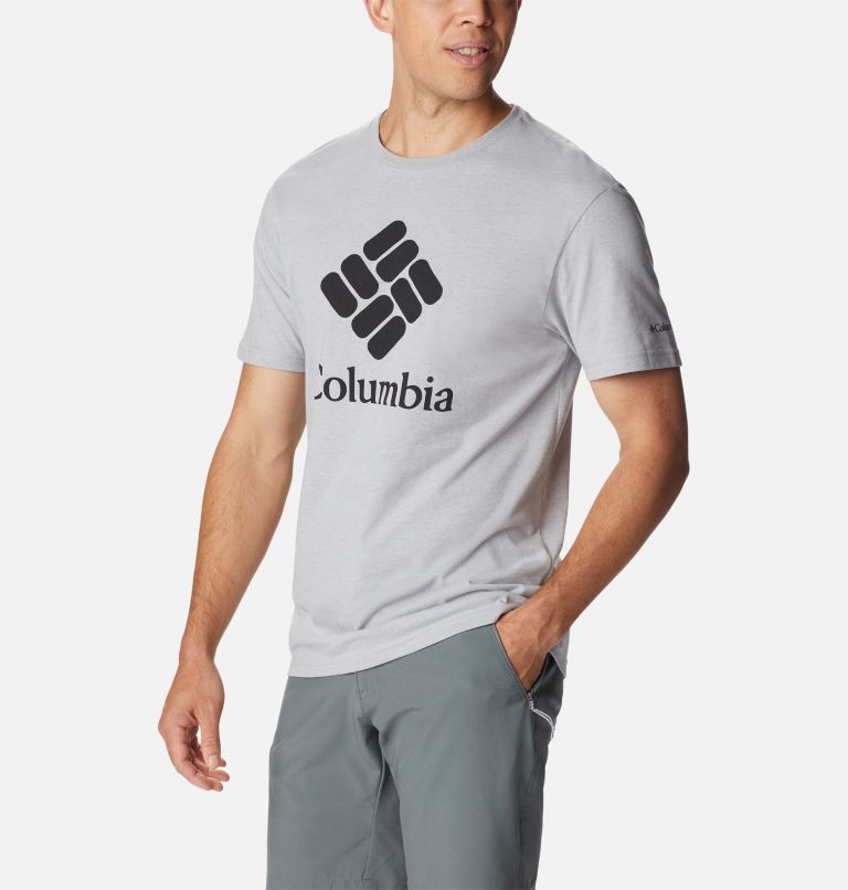 T-shirt CSC Basic Logo II Homme , Color: Columbia Grey Heather, CSC Stacked Logo, image 5
