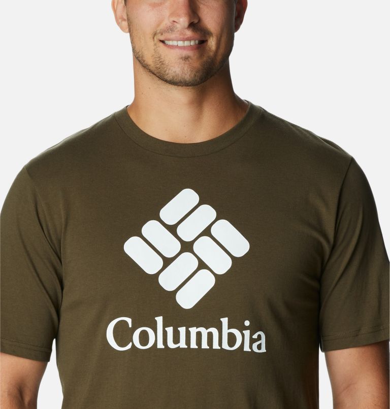 Camiseta CSC Basic Logo para hombre, Color: Olive Green, CSC Stacked Logo, image 4