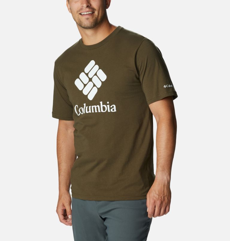 Men’s CSC Basic Logo Tee, Color: Olive Green, CSC Stacked Logo, image 5