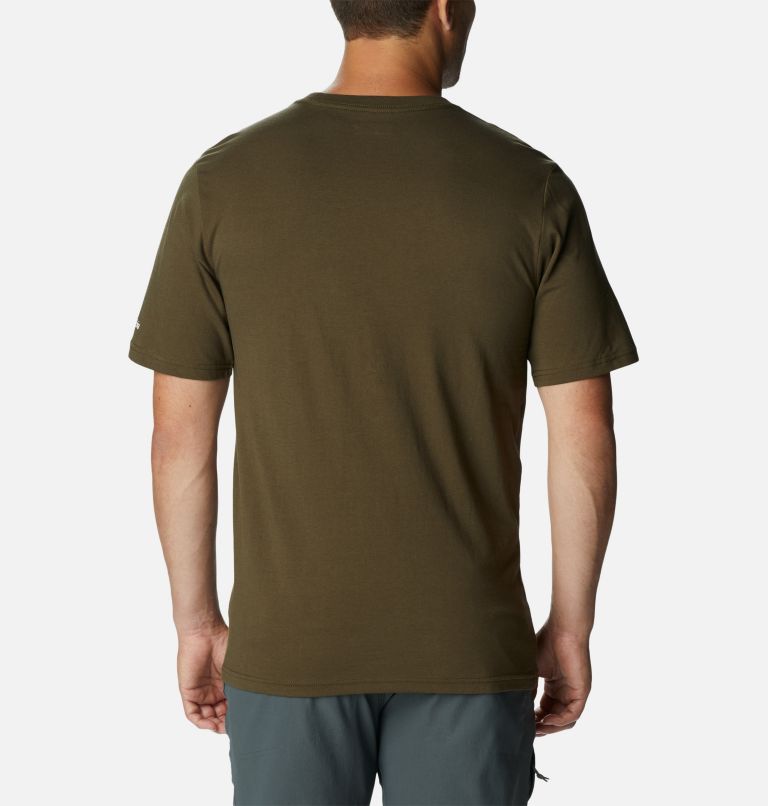 T-shirt CSC Basic Logo II Homme , Color: Olive Green, CSC Stacked Logo, image 2