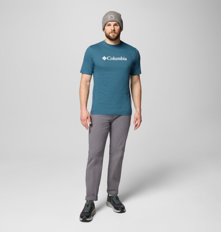 Men’s CSC Basic Logo T-Shirt, Color: Everblue, Gem Columbia 9in, image 2