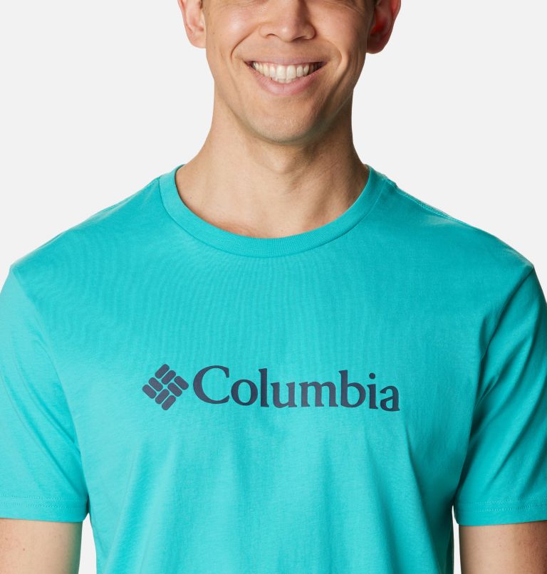 Camiseta CSC Basic Logo para hombre, Color: Bright Aqua, CSC Branded Graphic, image 4