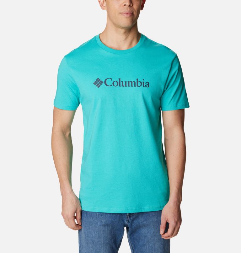 Camiseta CSC Basic Logo para hombre, Color: Bright Aqua, CSC Branded Graphic, image 1