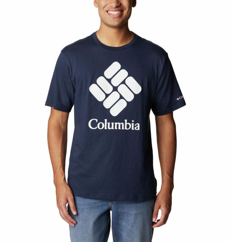 T-shirt CSC Basic Logo II Homme , Color: Collegiate Navy, CSC Stacked Logo, image 1