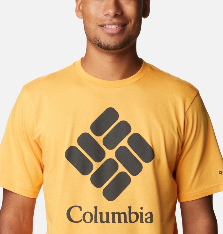 Thumbnail: T-shirt CSC Basic Logo II Homme , Color: Mango, CSC Stacked Logo, image 4
