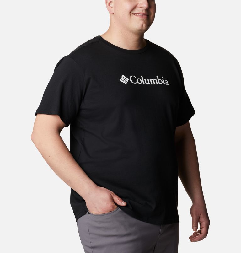 T-shirt en Coton Biologique Basic Logo Homme - Grandes Tailles, Color: Black