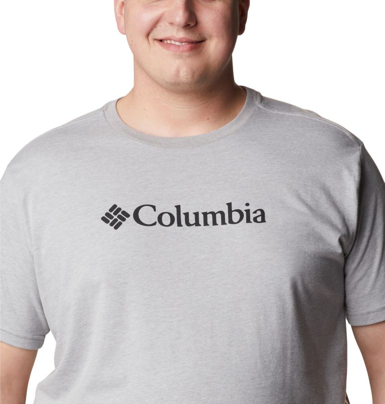 T-shirt en Coton Biologique Basic Logo Homme - Grandes Tailles, Color: Columbia Grey Heather, image 4
