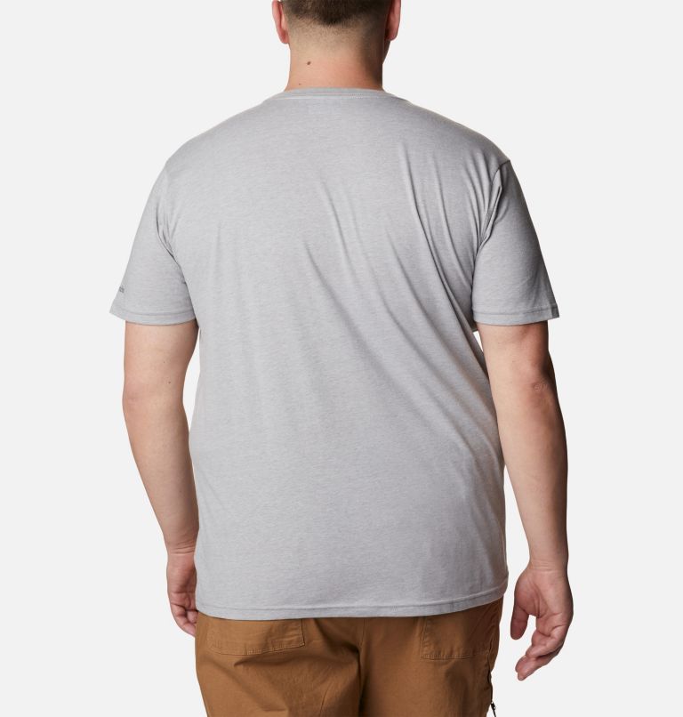 Thumbnail: T-shirt en Coton Biologique Basic Logo Homme - Grandes Tailles, Color: Columbia Grey Heather, image 2