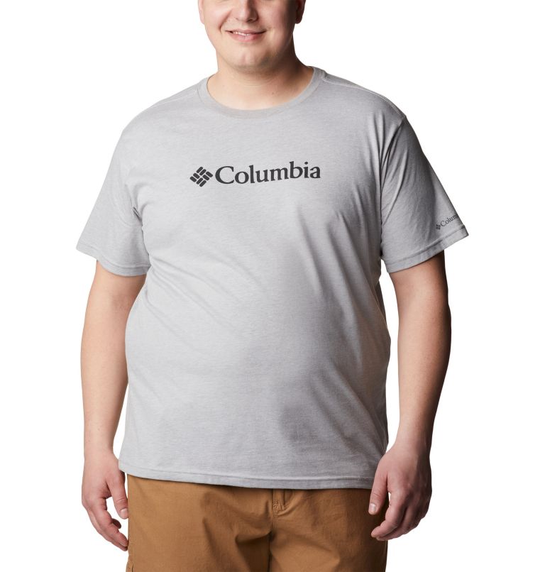 T-shirt en Coton Biologique Basic Logo Homme - Grandes Tailles, Color: Columbia Grey Heather, image 1