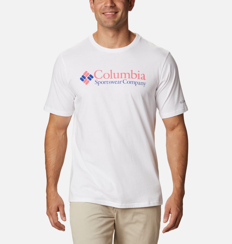 Men's Basic Logo Organic Cotton T-Shirt – Extended Size, Color: White, CSC Brand Retro, image 1