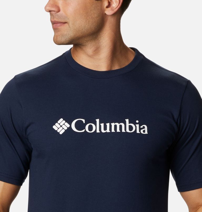 T-shirt en Coton Biologique Basic Logo Homme - Grandes Tailles, Color: Collegiate Navy, White