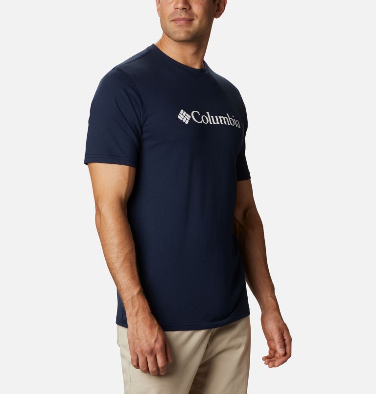 T-shirt en Coton Biologique Basic Logo Homme - Grandes Tailles, Color: Collegiate Navy, White, image 5