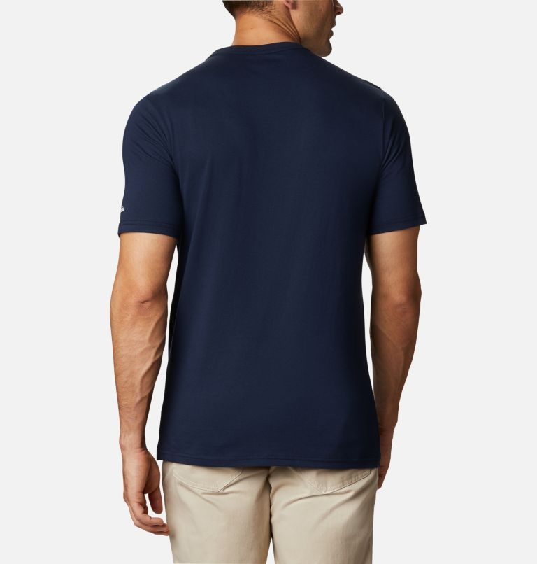 Thumbnail: Basic Logo T-Shirt aus Bio Baumwolle für Männer - in Übergrößen, Color: Collegiate Navy, White, image 2