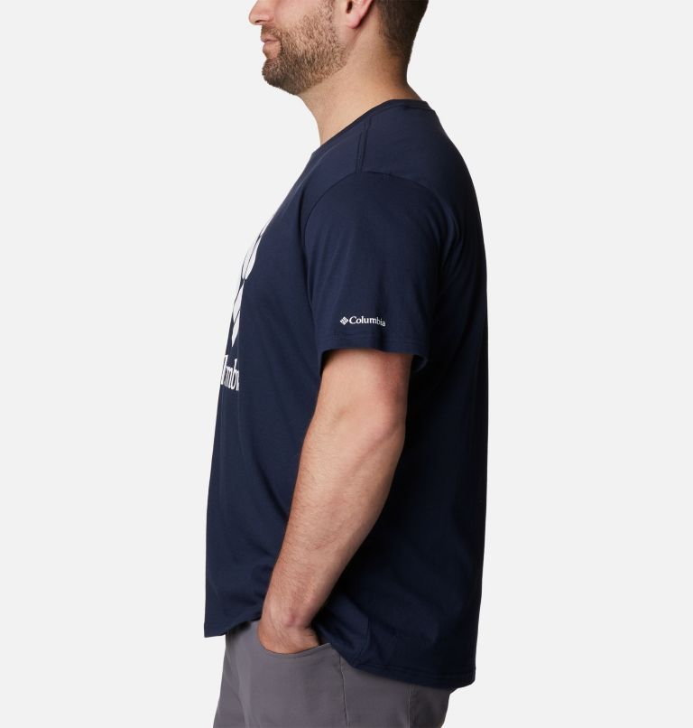 T-shirt en Coton Biologique Basic Logo Homme - Grandes Tailles, Color: Collegiate Navy, CSC Stacked Logo