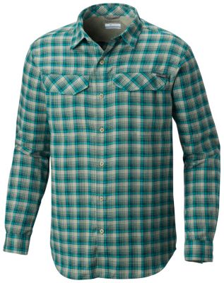 columbia men's silver ridge flannel long sleeve shirt