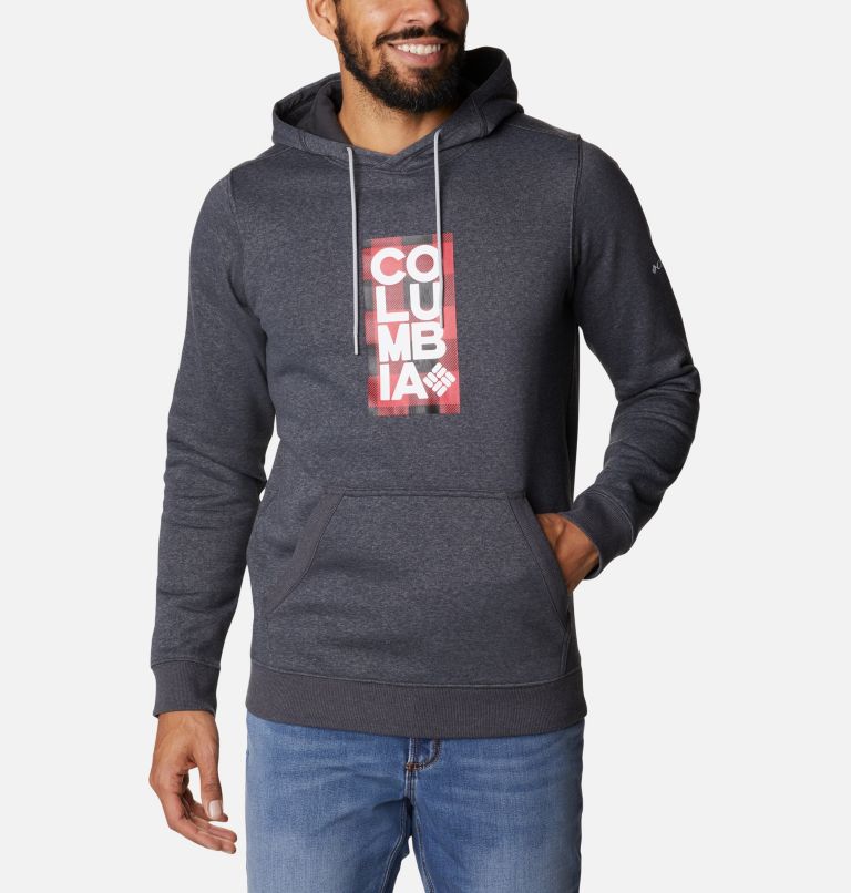 Men’s CSC Basic Logo II Hoodie, Color: Shark Heather, CSC Stacked Frame Checked