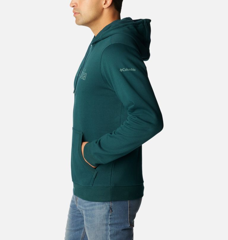 Men’s CSC Basic Logo II Hoodie, Color: Night Wave, Branded Shadow Graphic, image 3